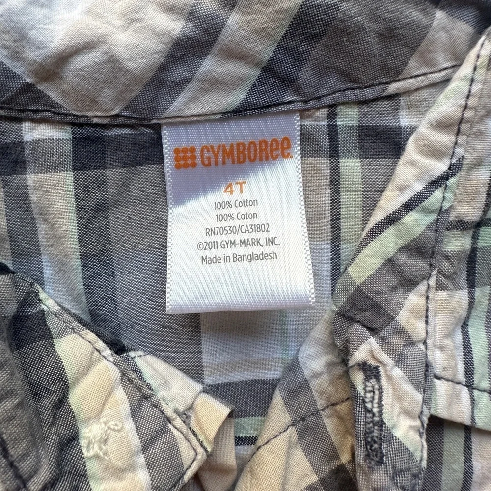 Gymboree Plaid Short Sleeve Button-Up Shirt